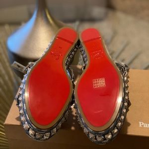 Christian Louboutin Pira Glitter Sandals Sz 40